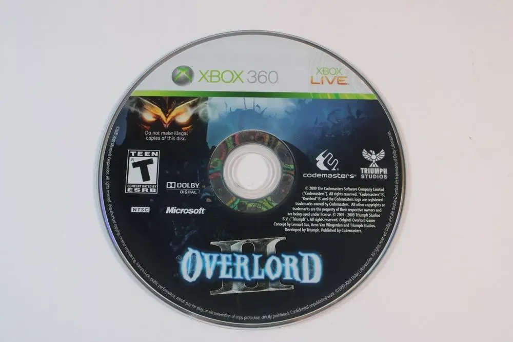 Overlord II 2 (Microsoft Xbox 360, 2009) Authentic, game only, Tested/Works